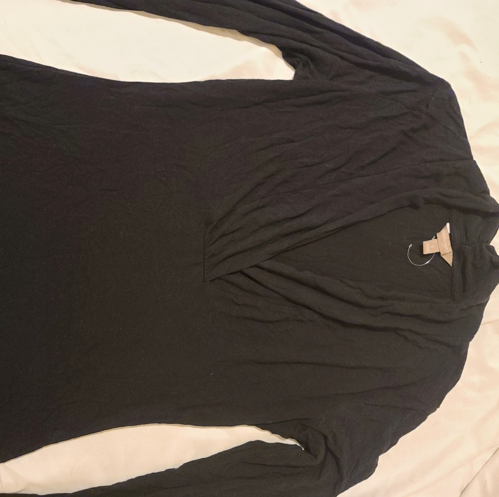 banana republic cotton low v neck blouse